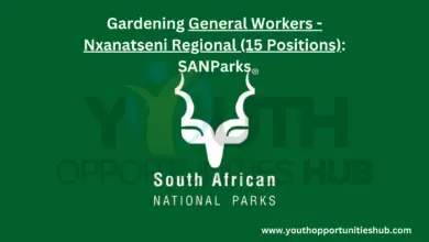Gardening General Workers - Nxanatseni Regional (15 Positions): SANParks