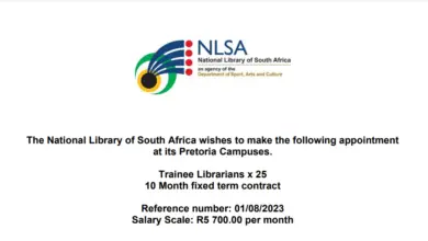 The National Library of South Africa is hiring x25 Trainee Librarians (Month fixed term contract)
