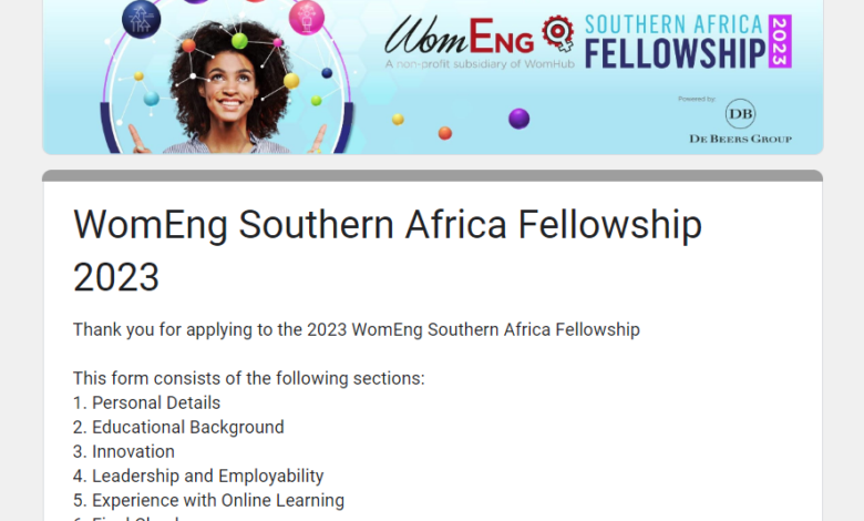 WomEng Southern Africa Fellowship 2023
