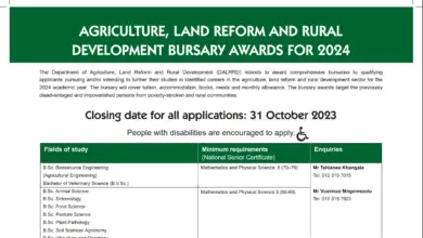 Photo of The Department of Agriculture, Land Reform and Rural Development (DALRRD) Bursary Awards for Young South Africans 2024