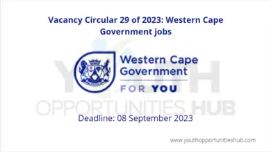 Photo of Vacancy Circular 29 of 2023: Western Cape Government jobs