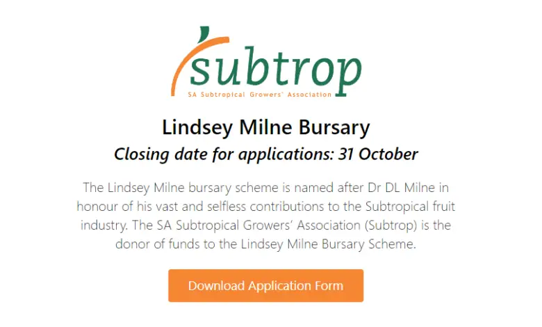 The Lindsey Milne Bursary Scheme for Young South Africans