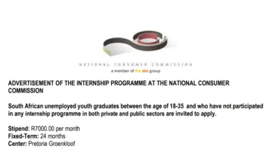 Photo of ADVERTISEMENT OF THE INTERNSHIP PROGRAMME AT THE NATIONAL CONSUMER COMMISSION OF SOUTH AFRICA