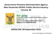 Photo of Government Pensions Administration Agency New Vacancies (GPAA): Public Service Vacancy Circular 30