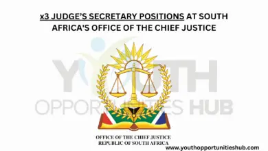 Photo of x3 JUDGE’S SECRETARY POSITIONS AT SOUTH AFRICA’S OFFICE OF THE CHIEF JUSTICE