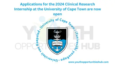 Photo of Applications for the 2024 Clinical Research Internship at the University of Cape Town are now open