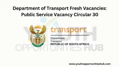 Photo of Department of Transport Fresh Vacancies: Public Service Vacancy Circular 30