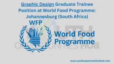 Photo of Graphic Design Graduate Trainee Position at World Food Programme: Johannesburg (South Africa)