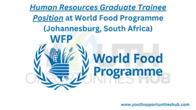 Photo of Human Resources Graduate Trainee Position at World Food Programme (Johannesburg, South Africa)