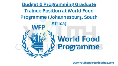 Photo of Budget & Programming Graduate Trainee Position at World Food Programme (Johannesburg, South Africa)