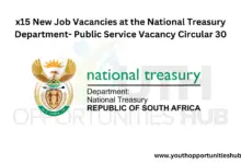 Photo of x15 New Job Vacancies at the National Treasury Department- Public Service Vacancy Circular 30