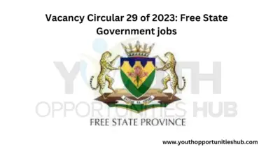 Photo of Vacancy Circular 29 of 2023: Free State Government jobs