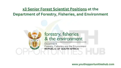 Photo of x3 Senior Forest Scientist Positions at the Department of Forestry, Fisheries, and Environment