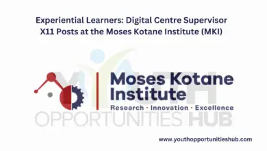 Experiential Learners: Digital Centre Supervisor X11 Posts at the Moses Kotane Institute (MKI)