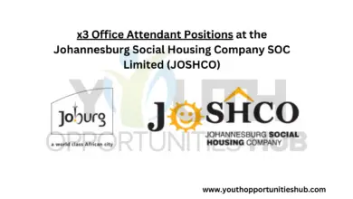 Photo of x3 Office Attendant Positions at the Johannesburg Social Housing Company SOC Limited (JOSHCO)