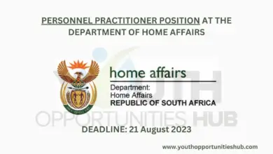 Photo of PERSONNEL PRACTITIONER POSITION AT THE DEPARTMENT OF HOME AFFAIRS