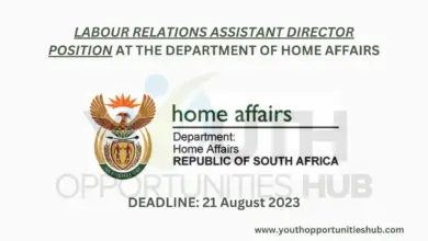 Photo of LABOUR RELATIONS ASSISTANT DIRECTOR POSITION AT THE DEPARTMENT OF HOME AFFAIRS