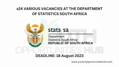 x24 VARIOUS VACANCIES AT THE DEPARTMENT OF STATISTICS SOUTH AFRICA
