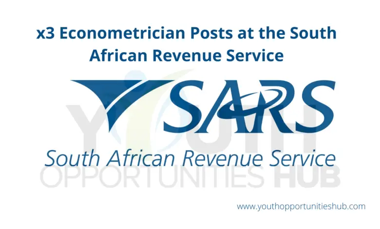 x3 Econometrician Posts at the South African Revenue Service