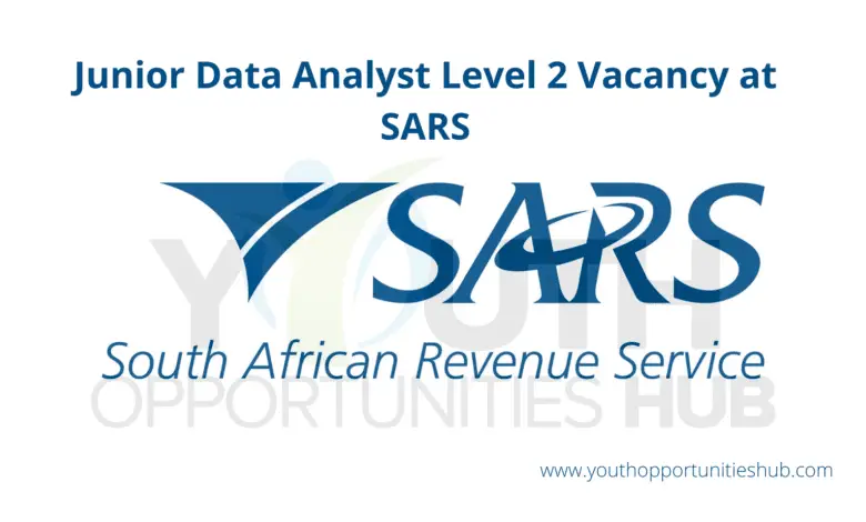 Junior Data Analyst Level 2 Vacancy at SARS