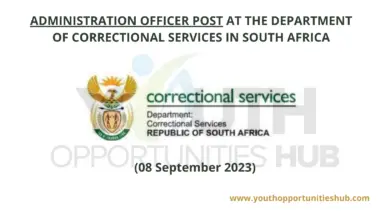 Photo of ADMINISTRATION OFFICER POST AT THE DEPARTMENT OF CORRECTIONAL SERVICES IN SOUTH AFRICA