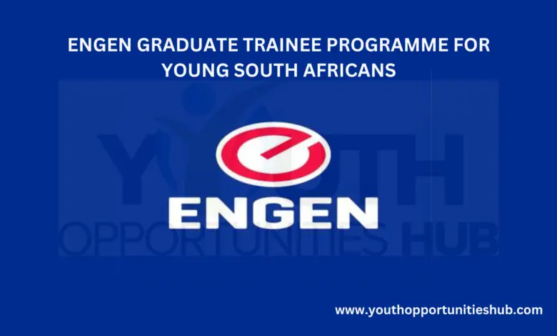 ENGEN GRADUATE TRAINEE PROGRAMME FOR YOUNG SOUTH AFRICANS