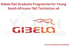 Photo of Gibela Rail Graduate Programme for Young South Africans-T&C Technician x4
