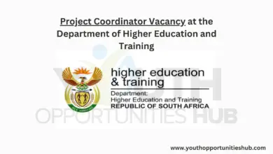 Photo of Project Coordinator Vacancy at the Department of Higher Education and Training
