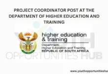 Photo of PROJECT COORDINATOR POST AT THE DEPARTMENT OF HIGHER EDUCATION AND TRAINING