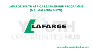 LAFARGE SOUTH AFRICA LEARNERSHIP PROGRAMME (MPUMALANGA & KZN)