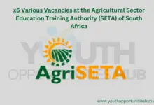 Photo of x6 Various Vacancies at the Agricultural Sector Education Training Authority (SETA) of South Africa