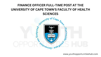 Photo of FINANCE OFFICER FULL-TIME POST AT THE UNIVERSITY OF CAPE TOWN’S FACULTY OF HEALTH SCIENCES