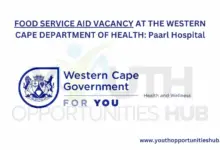 Photo of FOOD SERVICE AID VACANCY AT THE WESTERN CAPE DEPARTMENT OF HEALTH: Paarl Hospital