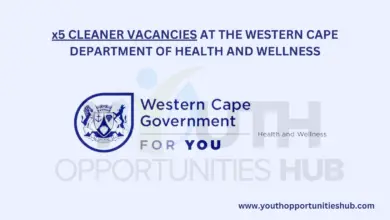 Photo of x5 CLEANER VACANCIES AT THE WESTERN CAPE DEPARTMENT OF HEALTH AND WELLNESS