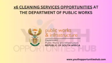 Photo of x6 CLEANING SERVICES OPPORTUNITIES AT THE DEPARTMENT OF PUBLIC WORKS