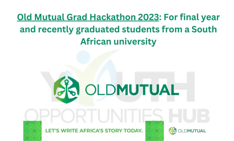 Old Mutual Grad Hackathon 2023: For final year and recently graduated students from a South African university