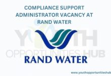 Photo of COMPLIANCE SUPPORT ADMINISTRATOR VACANCY AT RAND WATER