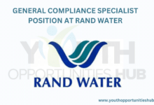 Photo of GENERAL COMPLIANCE SPECIALIST POSITION AT RAND WATER