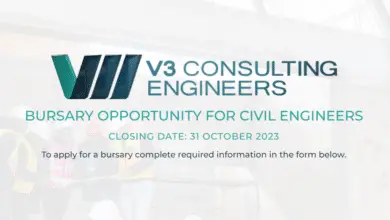 Photo of V3 CONSULTING ENGINEERS BURSARY OPPORTUNITY FOR CIVIL ENGINEERS: Applicants must be South African citizens