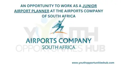 AN OPPORTUNITY TO WORK AS A JUNIOR AIRPORT PLANNER AT THE AIRPORTS COMPANY OF SOUTH AFRICA