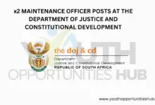 Photo of x2 MAINTENANCE OFFICER POSTS AT THE DEPARTMENT OF JUSTICE AND CONSTITUTIONAL DEVELOPMENT
