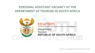 PERSONAL ASSISTANT VACANCY AT THE DEPARTMENT OF TOURISM IN SOUTH AFRICA