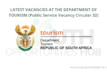 Photo of LATEST VACANCIES AT THE DEPARTMENT OF TOURISM (Public Service Vacancy Circular 32)
