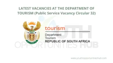 LATEST VACANCIES AT THE DEPARTMENT OF TOURISM (Public Service Vacancy Circular 32)