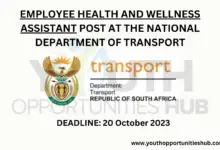 Photo of EMPLOYEE HEALTH AND WELLNESS ASSISTANT POST AT THE NATIONAL DEPARTMENT OF TRANSPORT