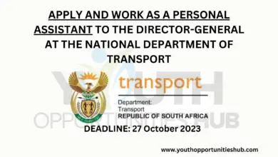 Photo of APPLY AND WORK AS A PERSONAL ASSISTANT TO THE DIRECTOR-GENERAL AT THE NATIONAL DEPARTMENT OF TRANSPORT