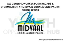 Photo of x12 GENERAL WORKER POSTS (ROADS & STORMWATER) AT MIDVAAL LOCAL MUNICIPALITY: SOUTH AFRICA