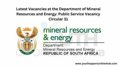 Photo of Latest Vacancies at the Department of Mineral Resources and Energy: Public Service Vacancy Circular 31