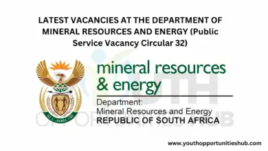 Photo of LATEST VACANCIES AT THE DEPARTMENT OF MINERAL RESOURCES AND ENERGY (Public Service Vacancy Circular 32)