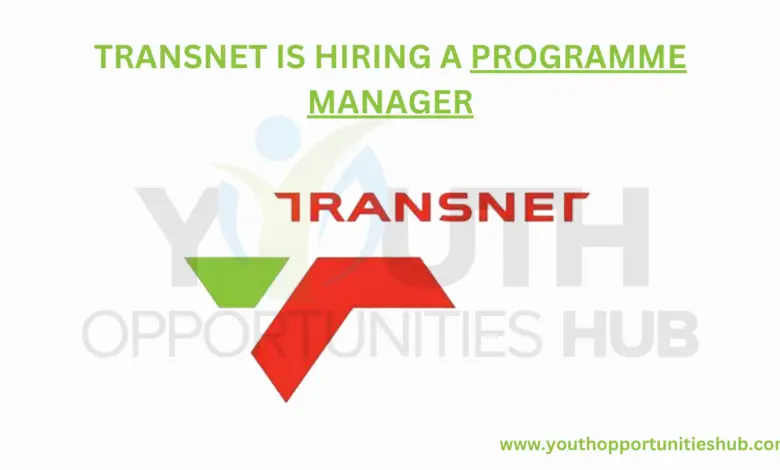 Transnet is hiring a Programme Manager